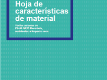 Hoja de características PA 66 GF25 Reciclada, resistente al impacto seco