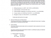 thermal break spec sheet